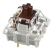 Gateron KS9 Brown-175x175 Mechanical keyboard switch with brown stem, transparent housing, ideal for tactile typing and gaming enthusiasts.