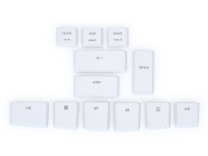 mWave White PC Keycaps