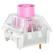 Kailh Box Pink Silent_175x175 Pink mechanical keyboard switch with clear housing, side view, isolated on white background. Ideal for tech and gaming setups.